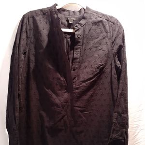 Ann Taylor eyelet long sleeved cinched dress